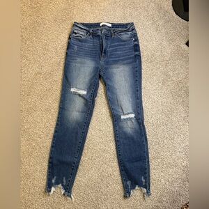 KanCan Dark Blue Distressed Skinny Jeans